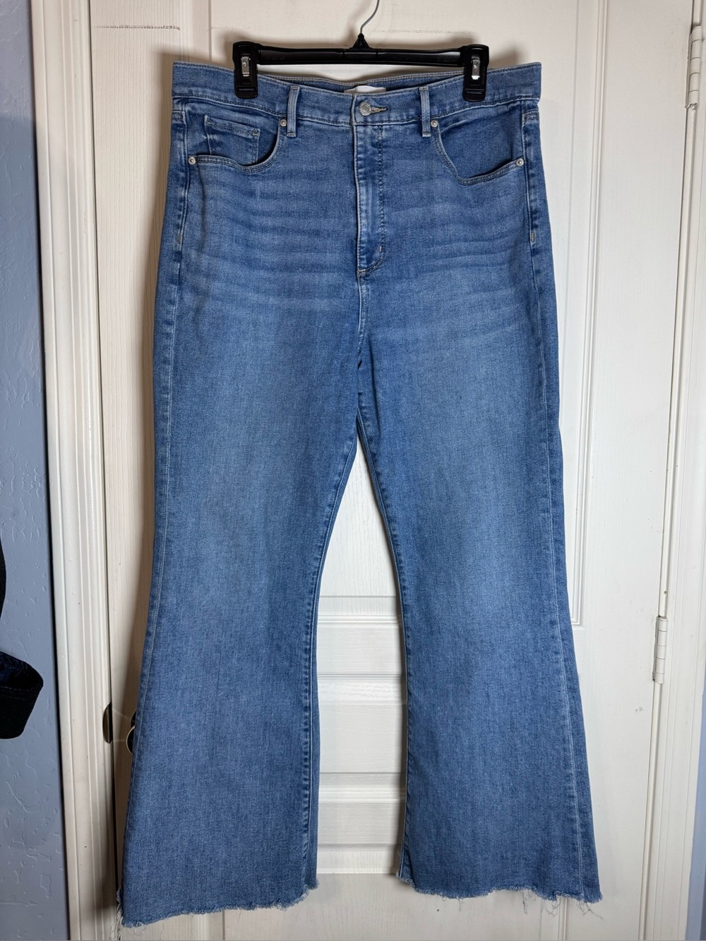 LOFT Light Blue Wide-Leg High-Rise Jeans Size 14